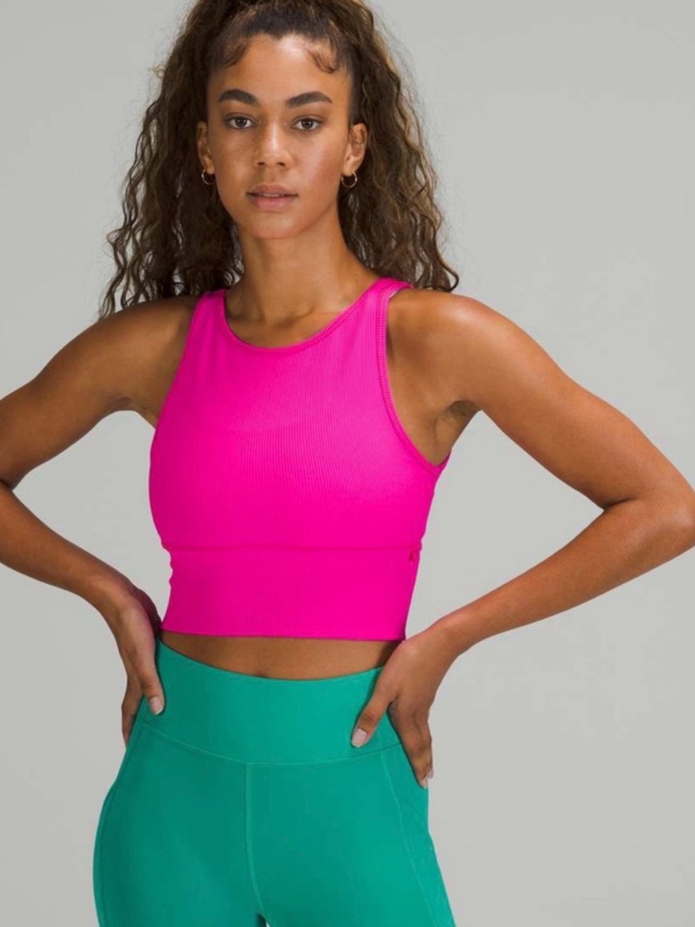 Lululemon Power Pivot Ribbed Tank Top Pink